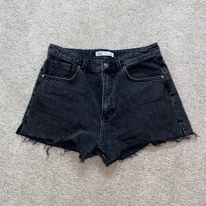Zara Black Jean Shorts